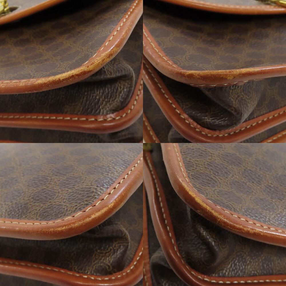 Celine Macadam Leather Brown Shoulder Bag - Picture 10 of 11
